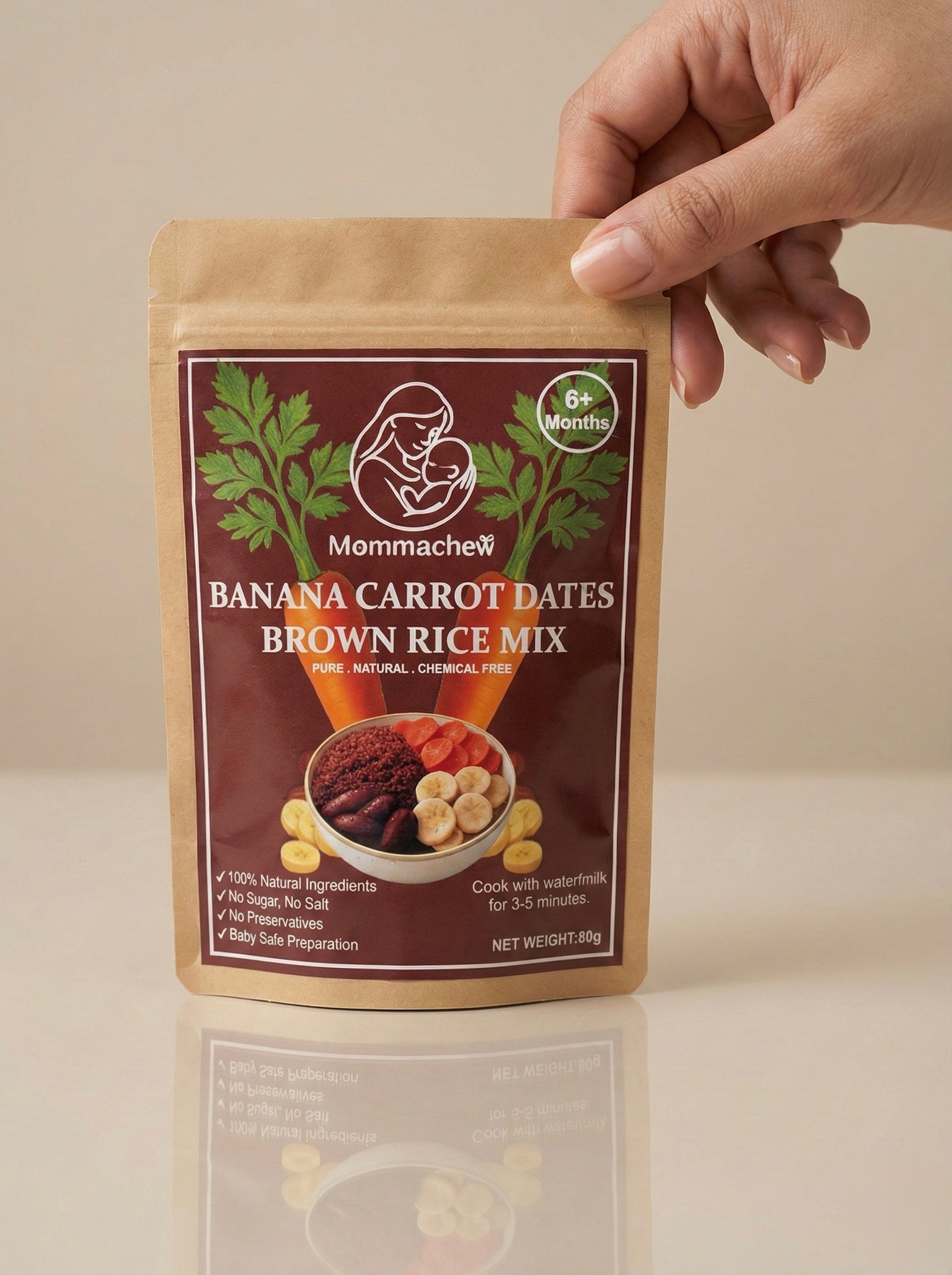 Banana Carrot Dates Brown Rice Mix